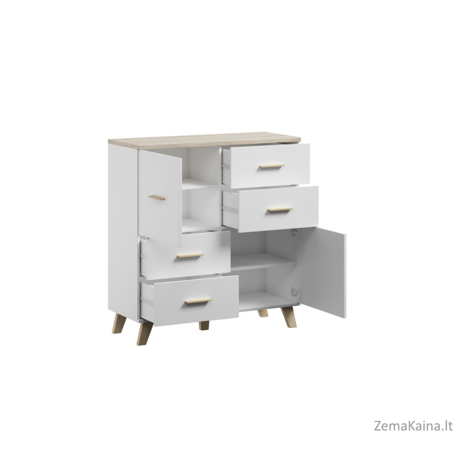 Cama Komoda LOTTA 110 2D4S komoda / indauja svetainei 2 durys 3