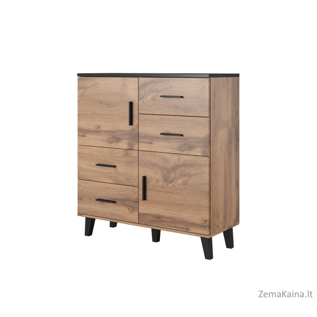 Cama KOMODA LOTTA 110 2D4S WOT+B komoda / indauja svetainei 2 durys