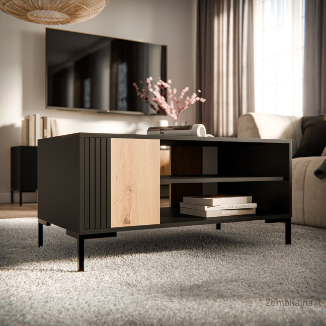Cama MERCI coffee/lawn table 100 x 55 x 49 cm black/oak artisan 1