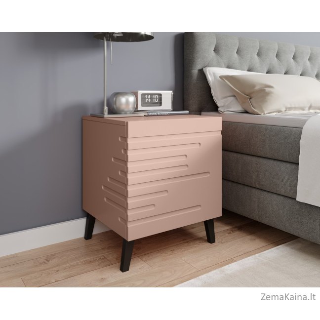 Cama naktinė spintelė NOVA 44x40x52 rožinė matinė 2