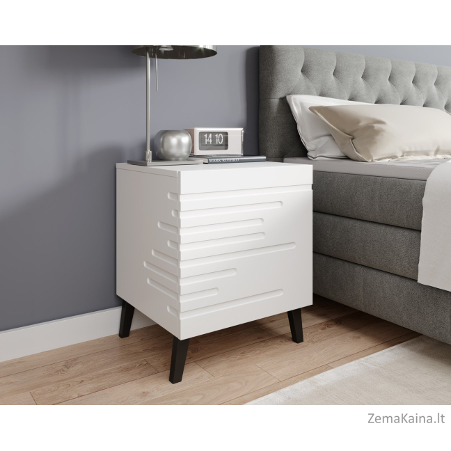 Cama Naktinis staliukas NOVA 44x40x52 matinis baltas 2
