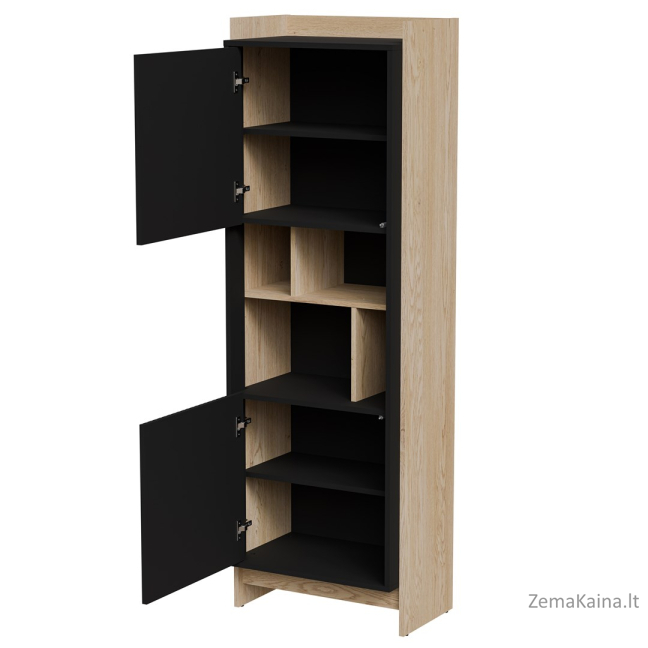 Cama PORTO 59x38x180 vitrina ąžuolas/juoda 1