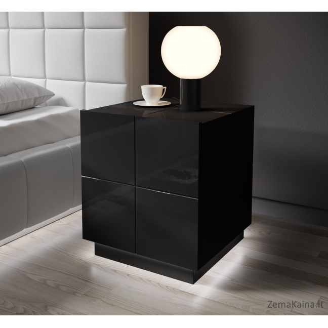 Cama REJA SZF CZ naktinis staliukas / staliukas prie lovos 1 stalčiai Juoda 4