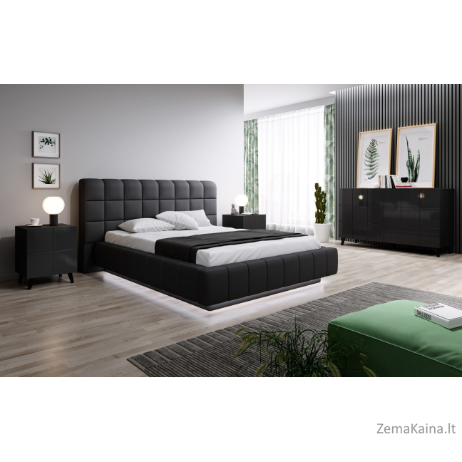 Cama REJA SZF CZ naktinis staliukas / staliukas prie lovos 1 stalčiai Juoda 5