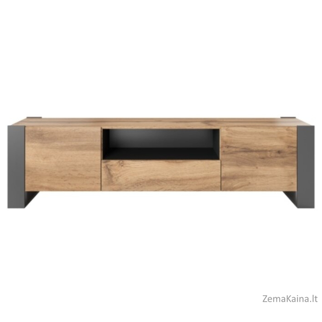 Cama WOOD RTV TV stovas / baldas garso ir vaizdo aparatūrai 1 stalčiai 2 spintos
