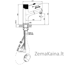 „Cersanit Zen“ stovi chromas (S951-594).