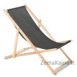 Classic beech deckchair GreenBlue GB183M Melange black