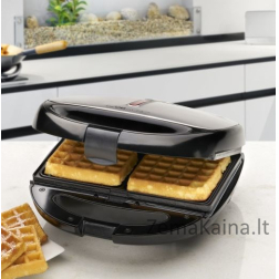 Clatronic ST/WA 3670 sumuštinių keptuvė 800 W Juoda, Nerūdijančiojo plieno