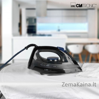 Clatronic DB 3703 lygintuvas Sauso ir garų tipo lygintuvas Nerūdijančio plieno padas Juoda, Pilka 1800 W