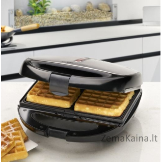 Clatronic ST/WA 3670 sumuštinių keptuvė 800 W Juoda, Nerūdijančiojo plieno