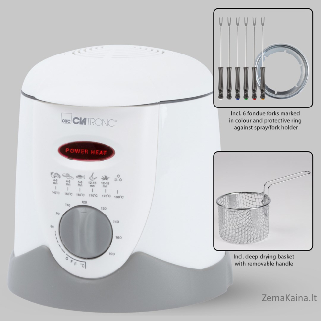 Clatronic FFR 2916 gruzdintuvė 1 L Vienas Balta Autonominės 5
