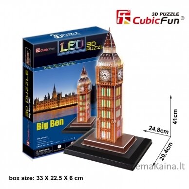 CUBICFUN 3D dėlionė „Big Benas“ (LED) 1