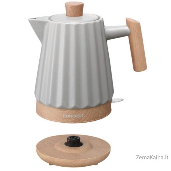 Czajnik elektryczny ceramiczny RK0091 CONCEPT szary 1