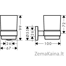 Dantų šepetėlio laikiklis Hansgrohe Logis Universal 41718000