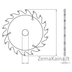 „Dedra Piła“ skydliaukė 235x30mm 36Z. Su sukepinta anglimi - H23536