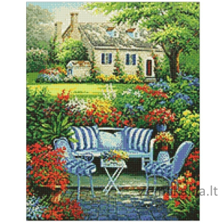 Deimantines mozaikos rinkinys - FLOWER GARDEN WD097