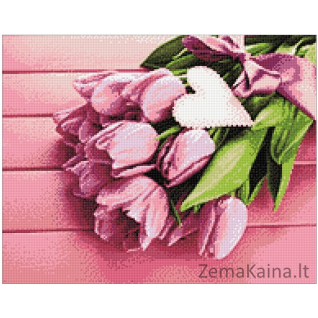 Deimantines mozaikos rinkinys - TULIPS AND LOVE WD022