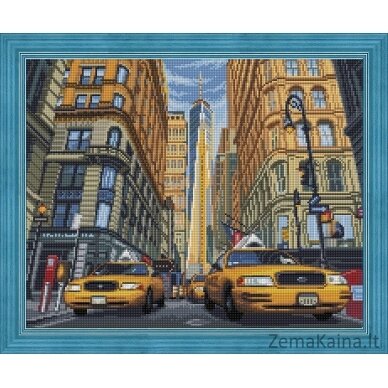 Deimantinė mozaika New York Taxi AZ-1707 50x40cm 1