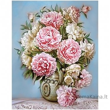 Deimantines mozaikos rinkinys - Puff Peonies WD001