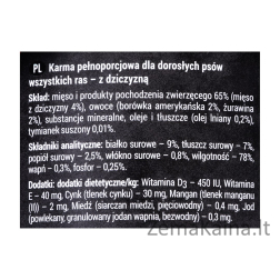 Dolina Noteci Rafi su elniena, spanguolėmis ir mėlynėmis - drėgnas ėdalas šunims - 400g