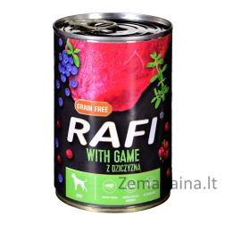 Dolina Noteci Rafi su elniena, spanguolėmis ir mėlynėmis - drėgnas ėdalas šunims - 400g