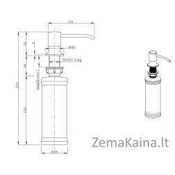 Dozatorius Quadron KEIRA MFS1001PG, aukso