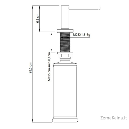 Dozatorius Quadron JUDY MFT004-BS, nerūdijančio plieno 1