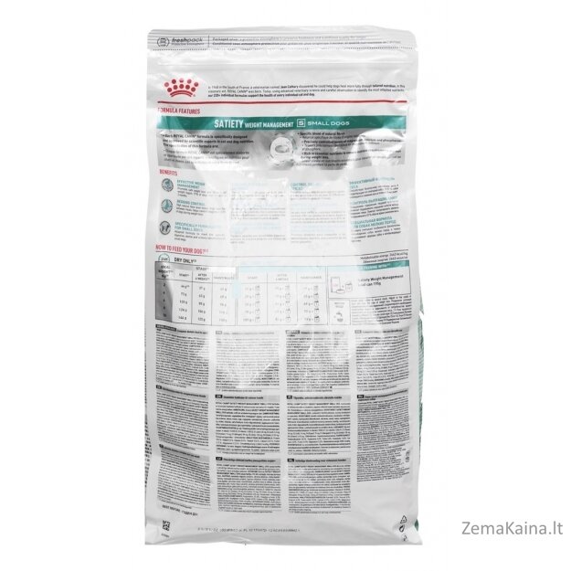 Dog food Royal Canin VD Satiety Small Dog 3 Kg 3