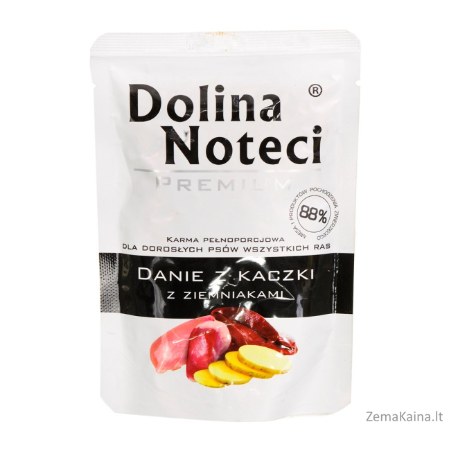 DOLINA NOTECI Premium Ančių patiekalas su bulvėmis - drėgnas maistas suaugusiems mažų veislių šunims - 100g