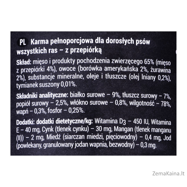 Dolina Noteci Rafi su putpelėmis - drėgnas maistas šunims - 400g 1