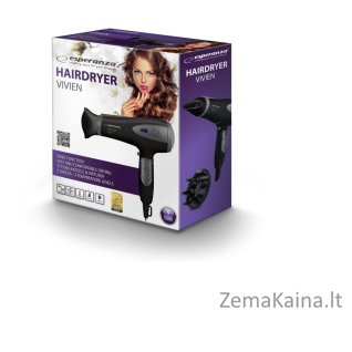 Dryer for hair Esperanza Ionic Viven EBH005K (2200W; black color)