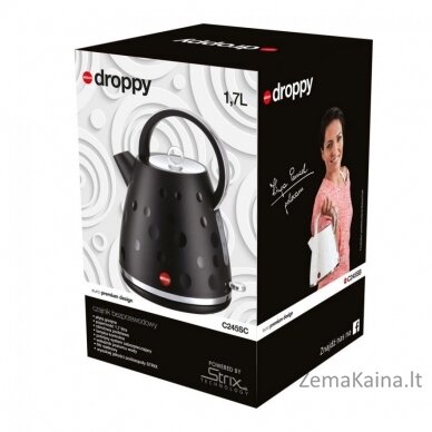 DROPPY kettle, 2000 W, capacity 1.7 l, mesh filter, black 4