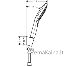 Dušo galvos komplektas Hansgrohe Raindance Select E120, 26720000