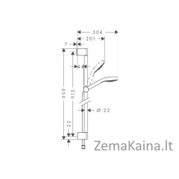Dušo komplektas Hansgrohe Croma Select S 26572400