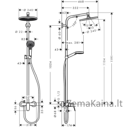 Dušo komplektas Hansgrohe Crometta S 27269000