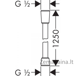 Dušo žarna Hansgrohe Isiflex, 28272670, juoda matinė