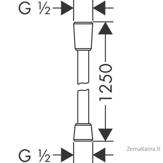 Dušo žarna Hansgrohe Isiflex 28272000 1,25 m 1