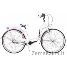 Dviratis AZIMUT Vintage 28" 3-speed 2021 white-pink