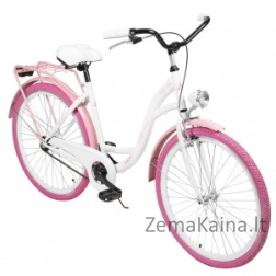 Dviratis AZIMUT City Lux 26" 2021 white-pink