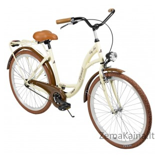 Dviratis AZIMUT City Lux 26" 2021 cream-brown