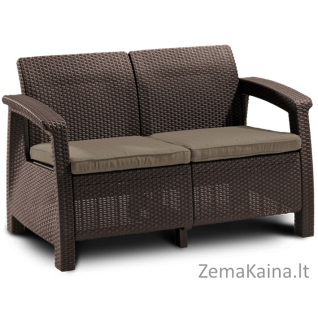 Dvivietė sofa Keter CORFU LOVE SEAT 223214 ruda