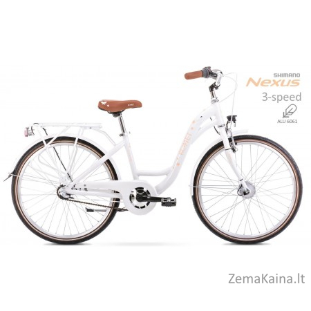 Dviratis Romet Panda 2 24" Alu 2021 white-pink