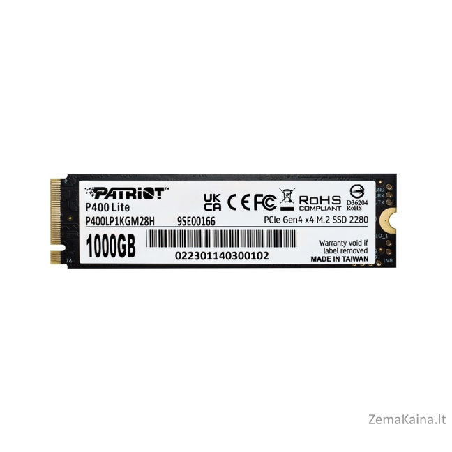 Dysk SSD Patriot P400 Lite 1TB M.2 2280 PCI-E x4 Gen4 NVMe (P400LP1KGM28H) 4