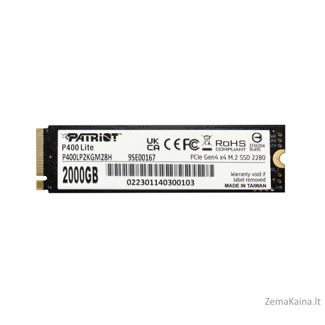 Dysk SSD Patriot P400 Lite 2TB M.2 2280 PCI-E x4 Gen4 NVMe (P400LP2KGM28H) 4