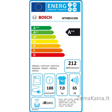 Džiovyklė Bosch WTH85VL5SN 1