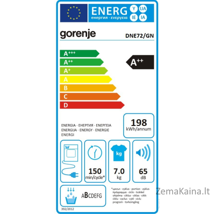 Džiovyklė Gorenje DNE72/GN 7