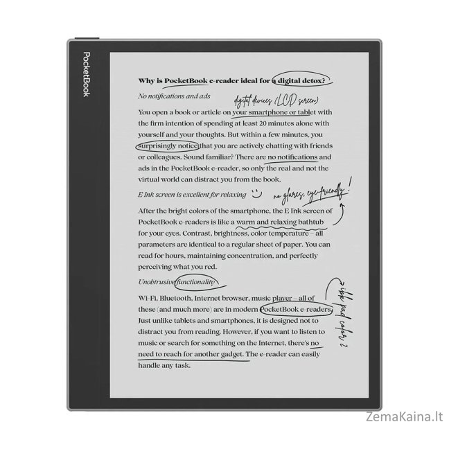 Ebook PocketBook InkPad Eo 10,3" E-Ink Kaleido 3 64GB WI-FI  Mist Gray 3