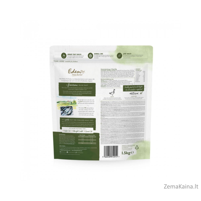 EDEN Antiena ir Sardinė - sausas kačių maistas - 1,5 kg 1