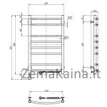 Elektrinis rankšluosčių džiovintuvas Navin Camellia 480800 Sensor, 10-507133-4880 (laidas kairėje) 2