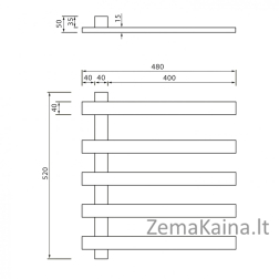 Elektrinis džiovintuvas Sapho ELCOR EB530, 480x520x50mm, juodas matinis